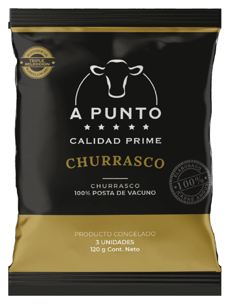 Envase Churrasco Posta de Vacuno 120 g A Punto