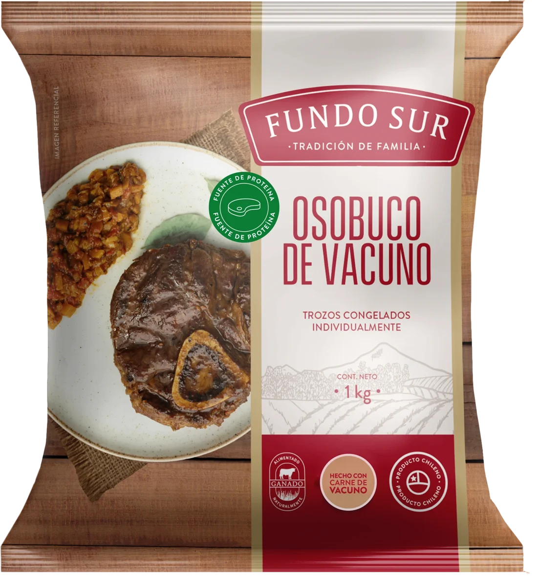 Envase Osobuco de Vacuno 1 kg Fundo Sur